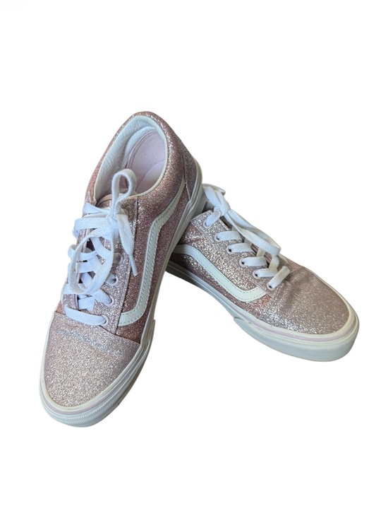 Vans Kids 2 Tone Glitter Old Skool Sneakers - Pink Rose/White-Size 5.5 main image 2